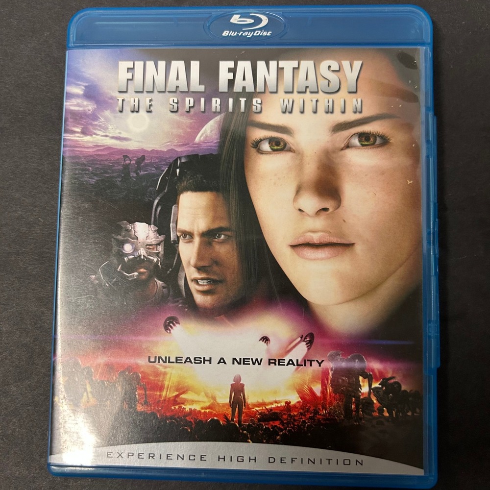 Sony Final Fantasy The Spirits Within Blu-ray Movie Blue Good CGI Sci-Fi Film
